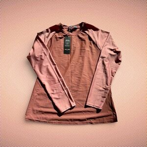 NEW Athletic Long Sleeve Top by Jack Smith - Copper and Peach - XL